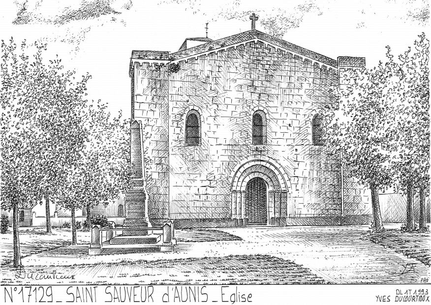 N 17129 - ST SAUVEUR D AUNIS - église